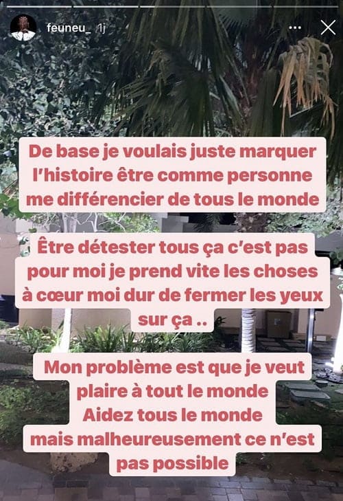 Feuneu annonce qu’il arrête tout dans une story intrigante