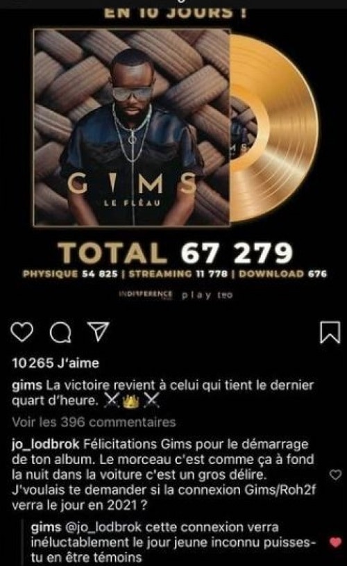 Gims confirme un feat avec Rohff pour 2021, un disstrack contre Booba ?
