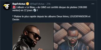 Gims obtient le Disque de Platine le plus rapide de 2020 !