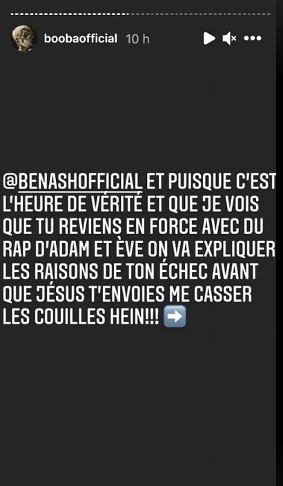 Benash revient avec du rap religieux, Booba l'agresse, ca dégénère !