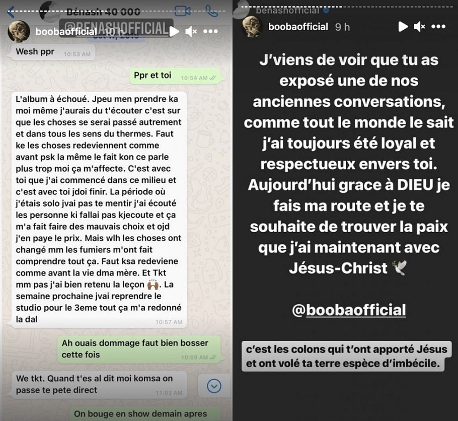 Benash revient avec du rap religieux, Booba l'agresse, ca dégénère !
