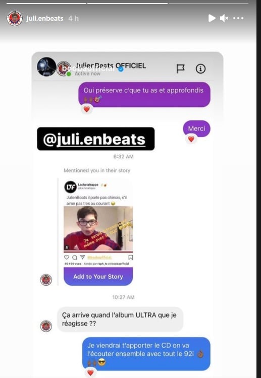 JulienBeats met un gros coup de pression à Booba qui lui donne l'album en exclu