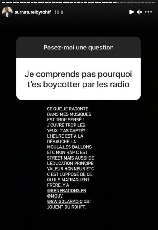 Rohff assume d'être boycotté par Skyrock