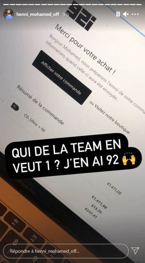 Mohamed Henni soutient Booba comme jamais en achetant 92 CD's d'Ultra