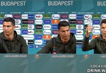 Cristiano Ronaldo retire les bouteilles de Coca face à lui en conférence de presse