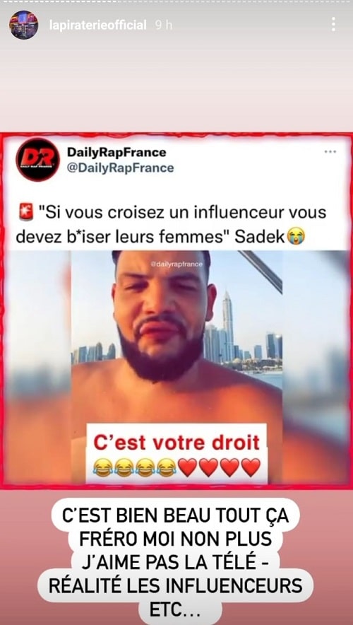 Booba balance un dossier compromettant sur Sadek 2