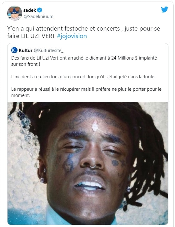 Sadek se moque de Lil Uzi Vert après l'arrachage de son diamant 2