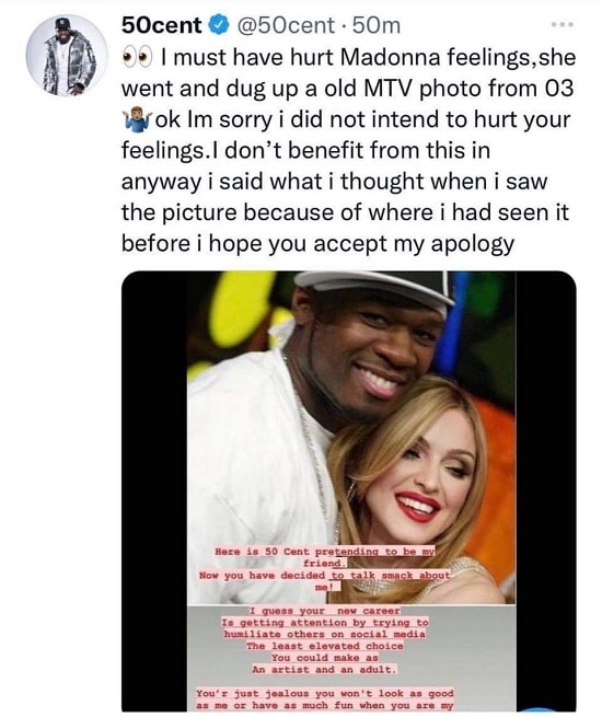 Madonna remet en place 50 Cent qui lui répond 2