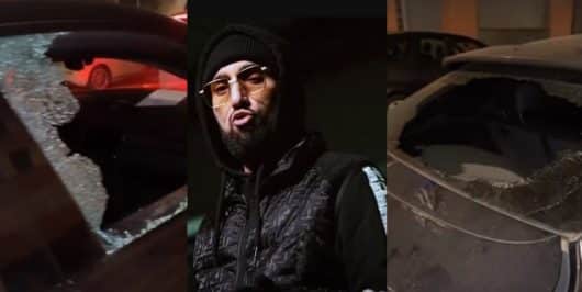 Niro énervé à cause d’un jaloux qui a caillassé sa Porsche