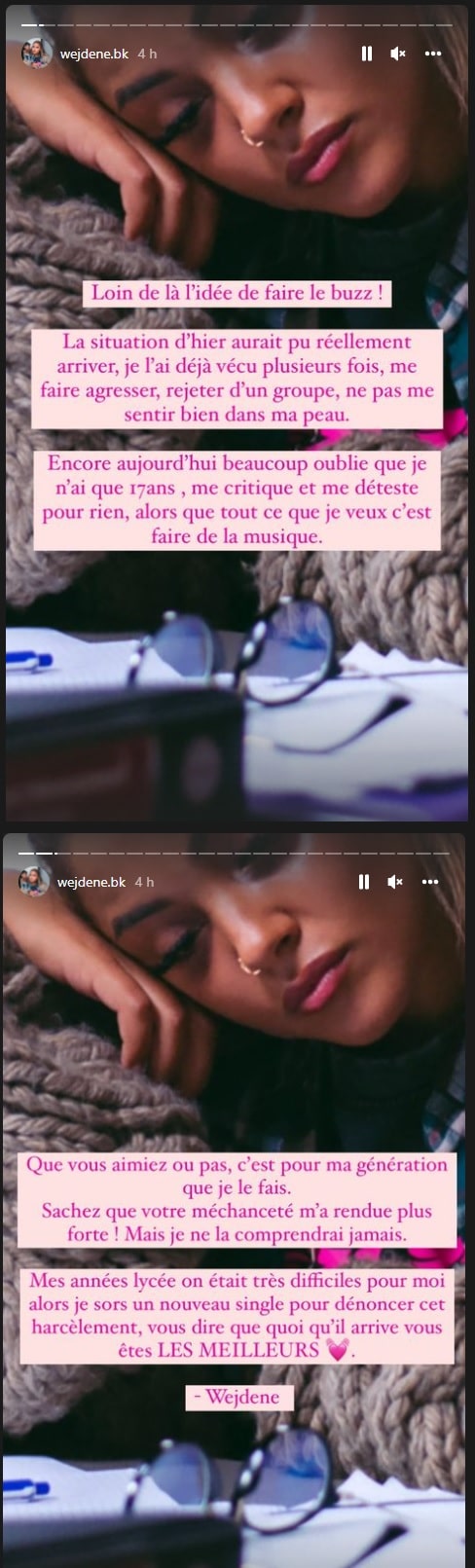 Wejdene en pleurs, elle inquiète avant de s'expliquer pour annoncer la sortie de son prochain single !