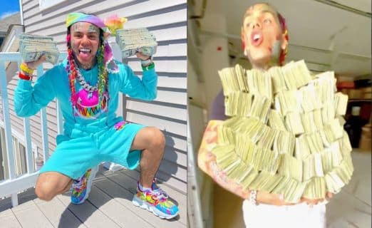 6ix9ine censé être fauché jubile avec plus d’un million d’euros en liquide