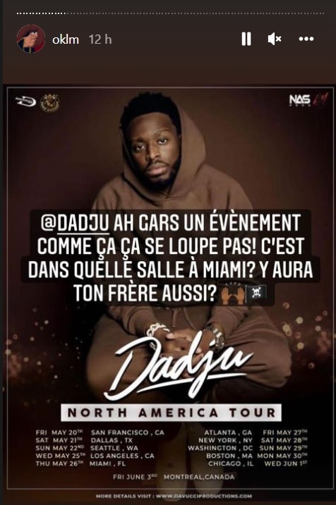 Dadju débarque à Miami, Booba veut le rencontrer tout comme Gims