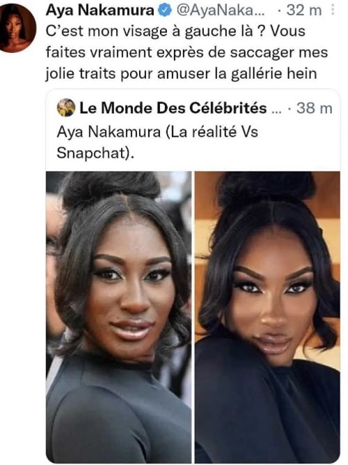 Aya Nakamura s'énerve contre les moqueries sur son physique 2