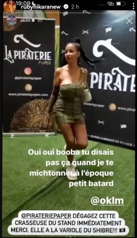 Booba démonte Ruby Nikara, elle réplique en l'affichant 2