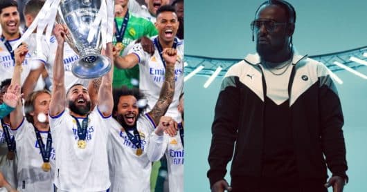 Alonzo, Ninho et Naps ambiancent les joueurs Madrilènes pour fêter leur triomphe en C1