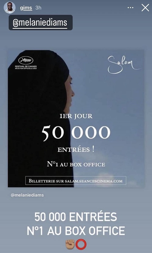 Gims adresse un message à Diam’s, N°1 au box office 2