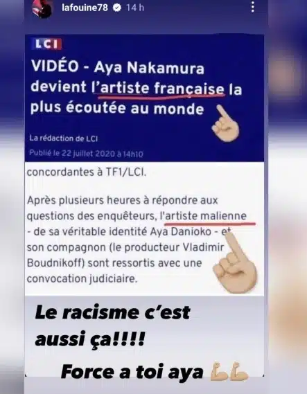 La Fouine réagit aux violences conjugales entre Aya Nakamura et Vladimir Boudnikoff
