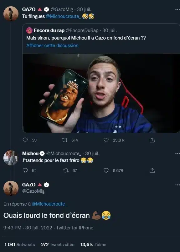 Gazo recale sèchement la demande de feat de Michou 2