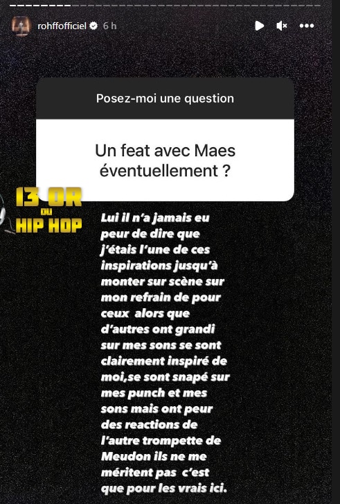 Rohff en feat avec Maes ? Housni répond et tacle Booba