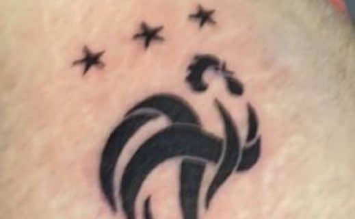 Un supporter un peu trop confiant se tatoue déjà la 3ème étoile des Bleus