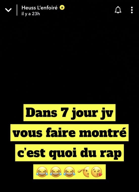 Heuss l'Enfoiré va vous montrer c’est quoi du rap, son annonce retentissante