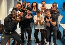 Jul fête la victoire de l’OM sur le PSG avec les joueurs