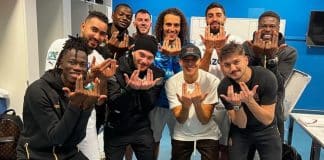 Jul fête la victoire de l’OM sur le PSG avec les joueurs