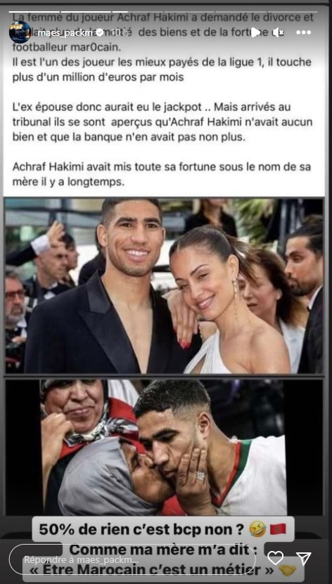 Maes révèle qu'Hakimi aurait privé son ex de sa fortune en la mettant au nom de sa mère 2