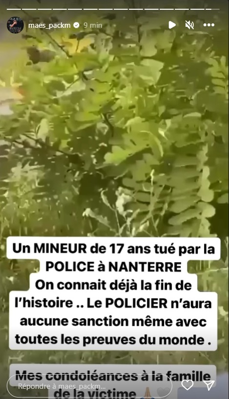 Rohff et Maes réagissent au drame de Nanterre, un ado abattu par la police 2