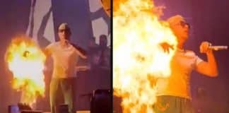 PLK a eu très chaud sur scène, le rappeur s’est enflammé