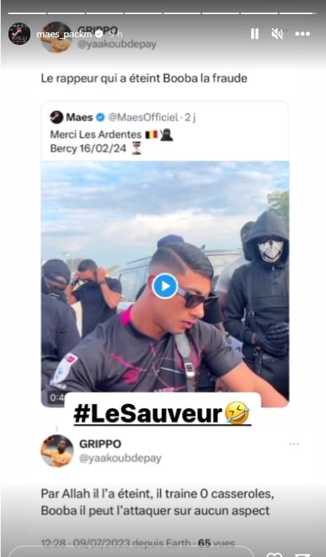 Maes s'amuse d'avoir éteint Booba, la fraude 2