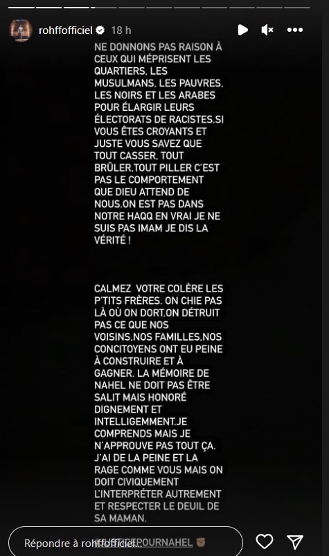 Rohff fait passer un message d'apaisement dans les banlieues 2
