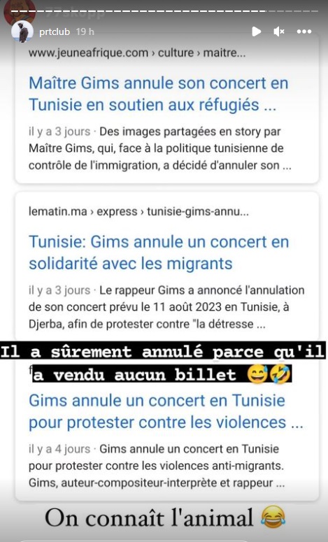 Booba tacle Gims sur son concert déprogrammé en Tunisie 2