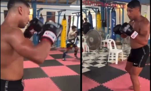 Maes prêt au combat, s'entraine dur au MMA