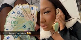 Aya Nakamura affiche sa fortune avec des liasses de billets comme éventail