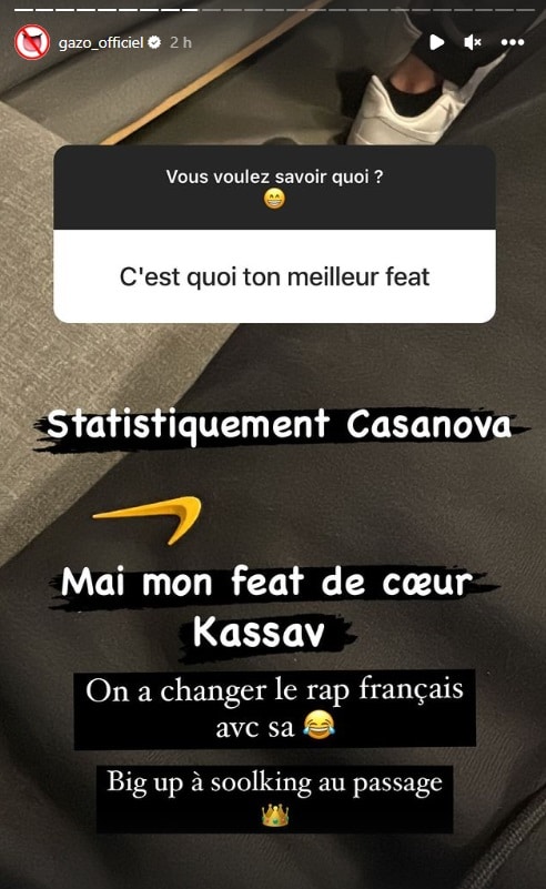 Gazo demande 100 000 euros pour un feat 2