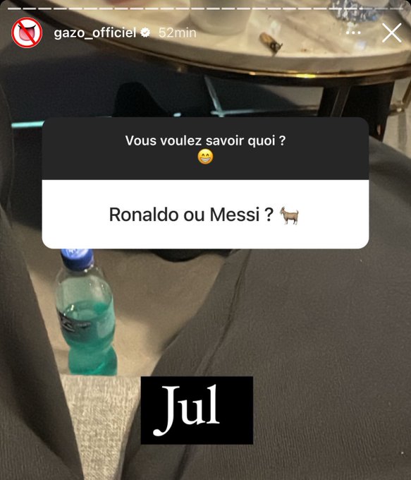 La réponse insolite de Gazo pour juger le meilleur entre Ronaldo et Messi