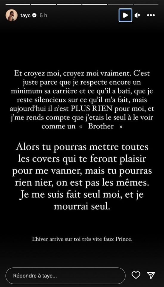 Tayc explique pourquoi il clash Dadju et l'avertit 2