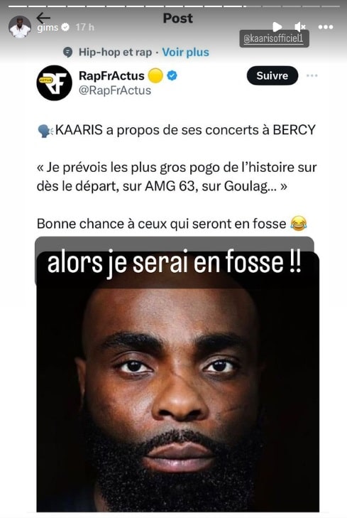 Kaaris promet une ambiance de dingue à Bercy, Gims réagit 2