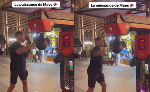 La puissance de frappe de Maes explose le score d'une machine à coup de poing