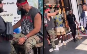 La Fouine, agacé par un fan, frappe son smartphone pour le repousser