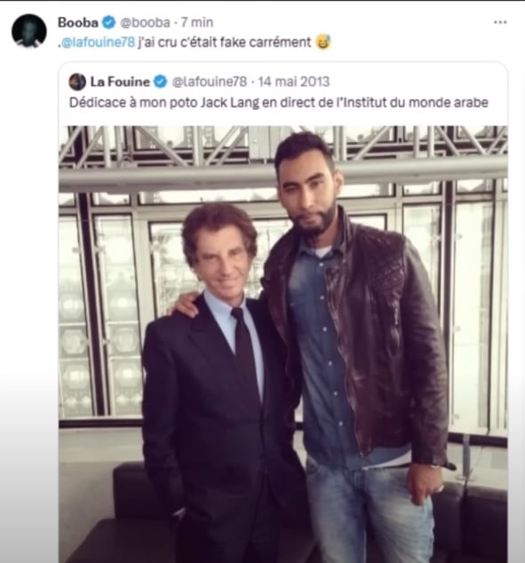 Booba s'attaque à La Fouine pour sa dédicace à Jack Lang