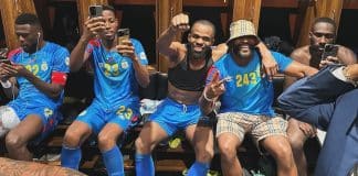 Gradur met l’ambiance dans le vestiaire des joueurs de la RD Congo