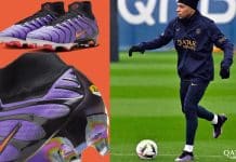 Kylian Mbappé joue au foot en Air Max TN avec ses nouveaux crampons