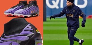Kylian Mbappé joue au foot en Air Max TN avec ses nouveaux crampons