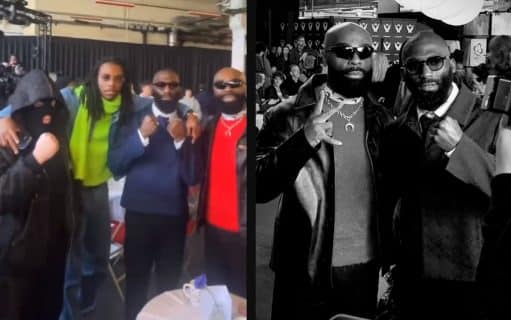 Kaaris, Koba LaD et Kalash Criminel avec Cédric Doumbé avant le choc contre Baki