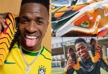 Vinicius joue en Air Max TN avec ses nouveaux crampons