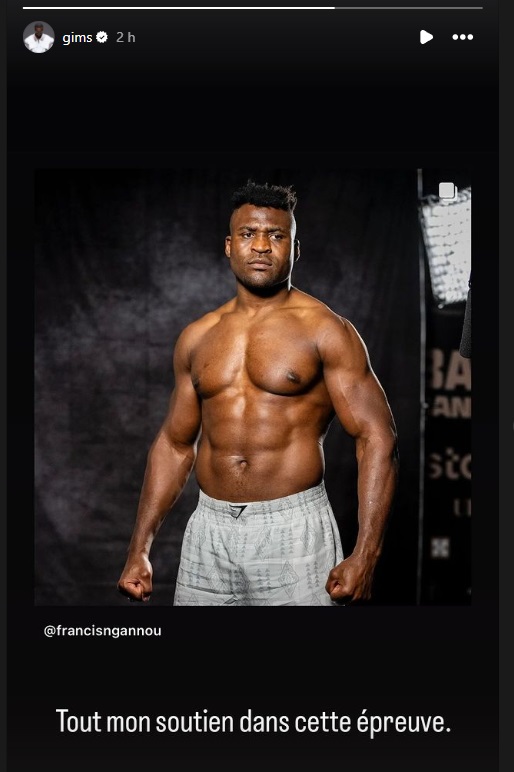 Le message de Gims à Ngannou après la mort de son fils
