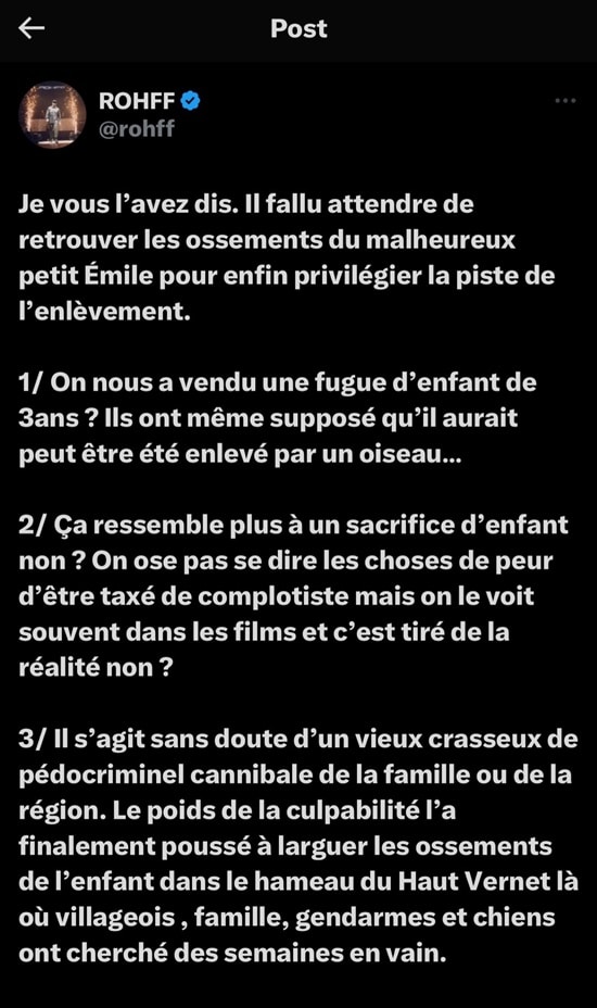 Rohff savait tout sur la disparition d'Émile et le démontre 3