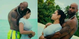 Booba avec une charmante Colombienne pour son BB